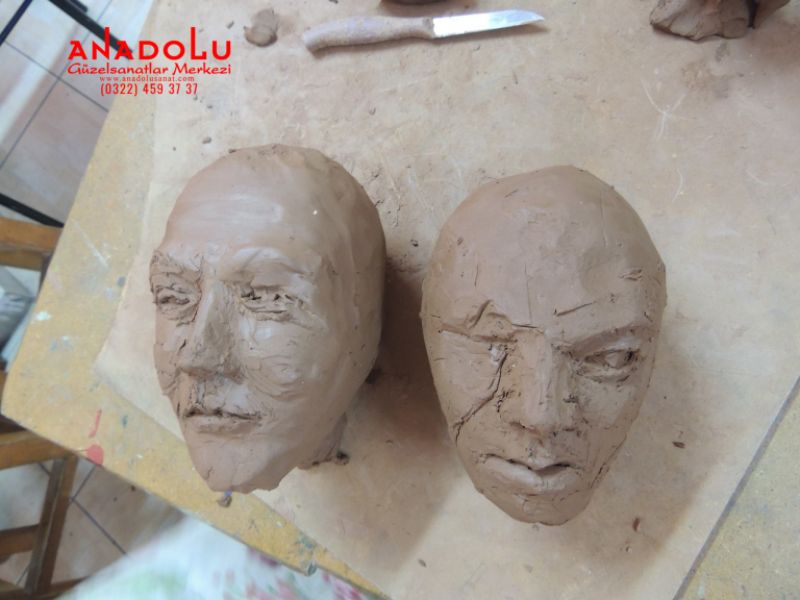 Kafatası Modelleme Heykel Dersi Çukurova