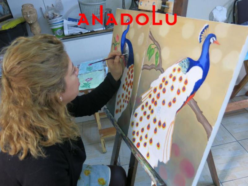 Yağlıboya Tavuskuşu Çizimleri Çukurova