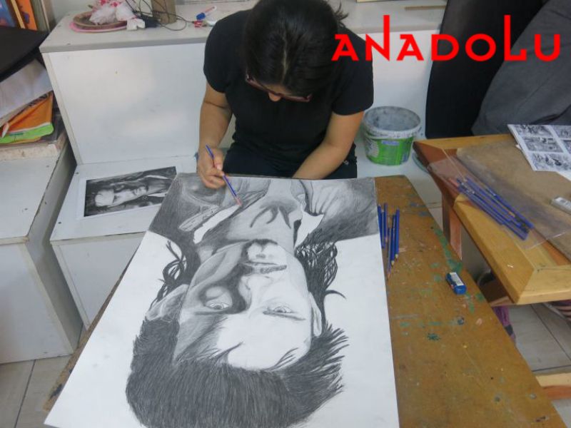 Karakalem Erkek Potre Çalışmaları Çukurova