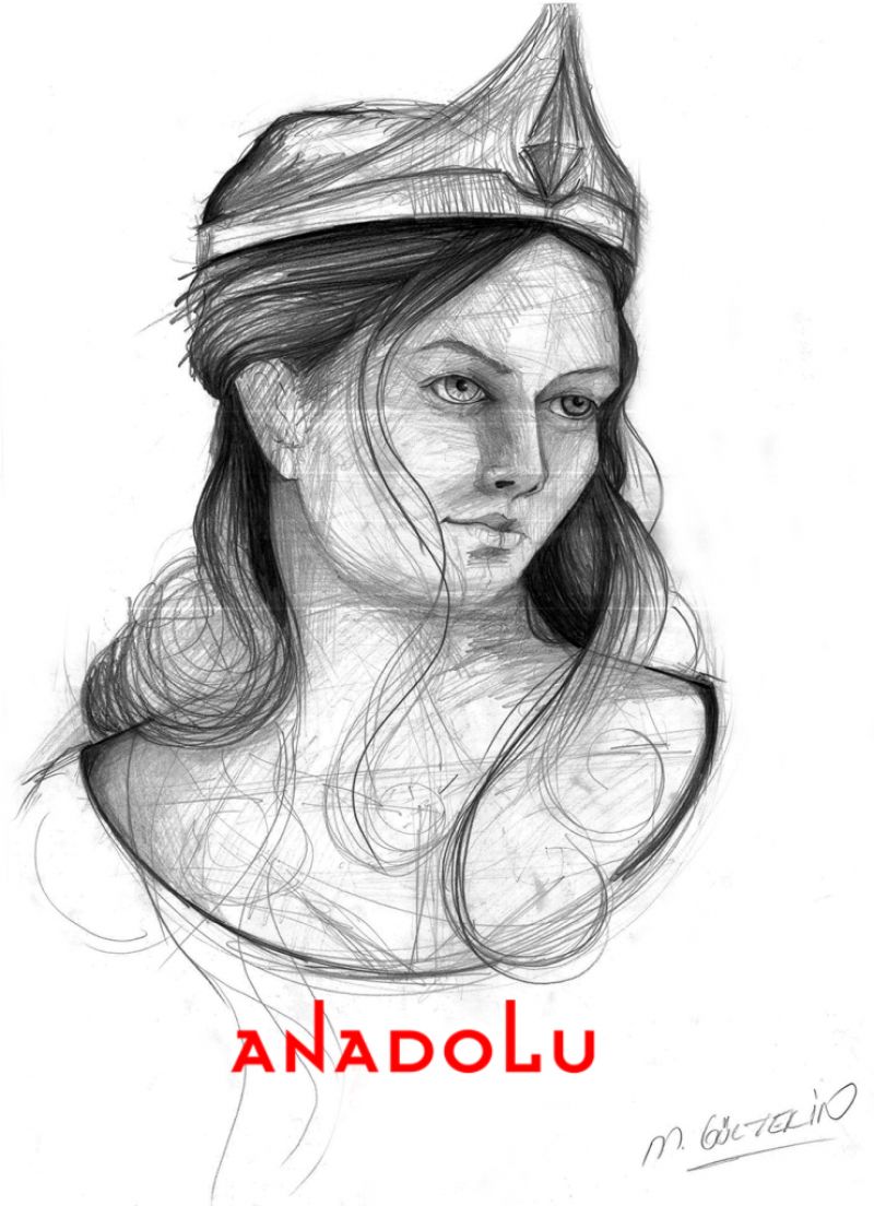 Karakalem kadın Yüzü Çizimleri Çukurova