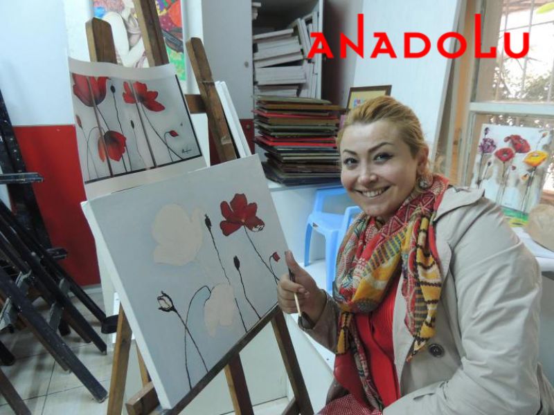 Yağlı boya Çiçek Çizimleri Çukurova