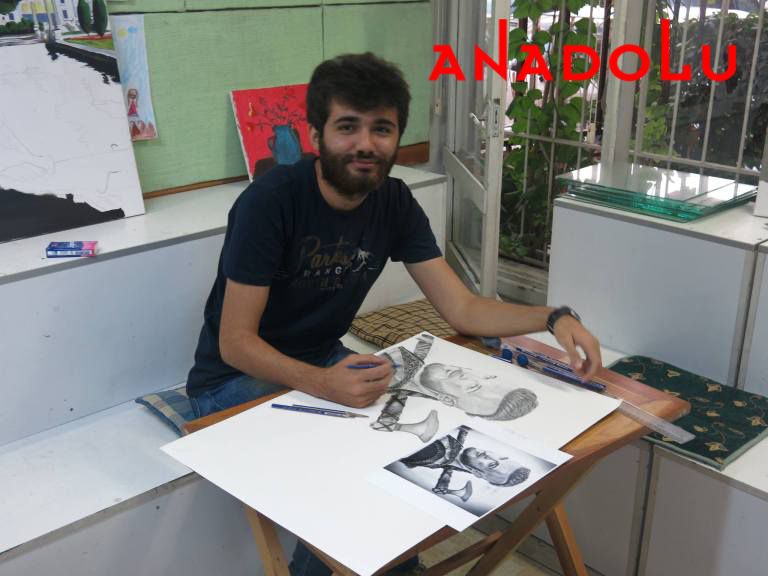 Karakalem Çalışan Hobi Grubu Çizimleri Çukurova