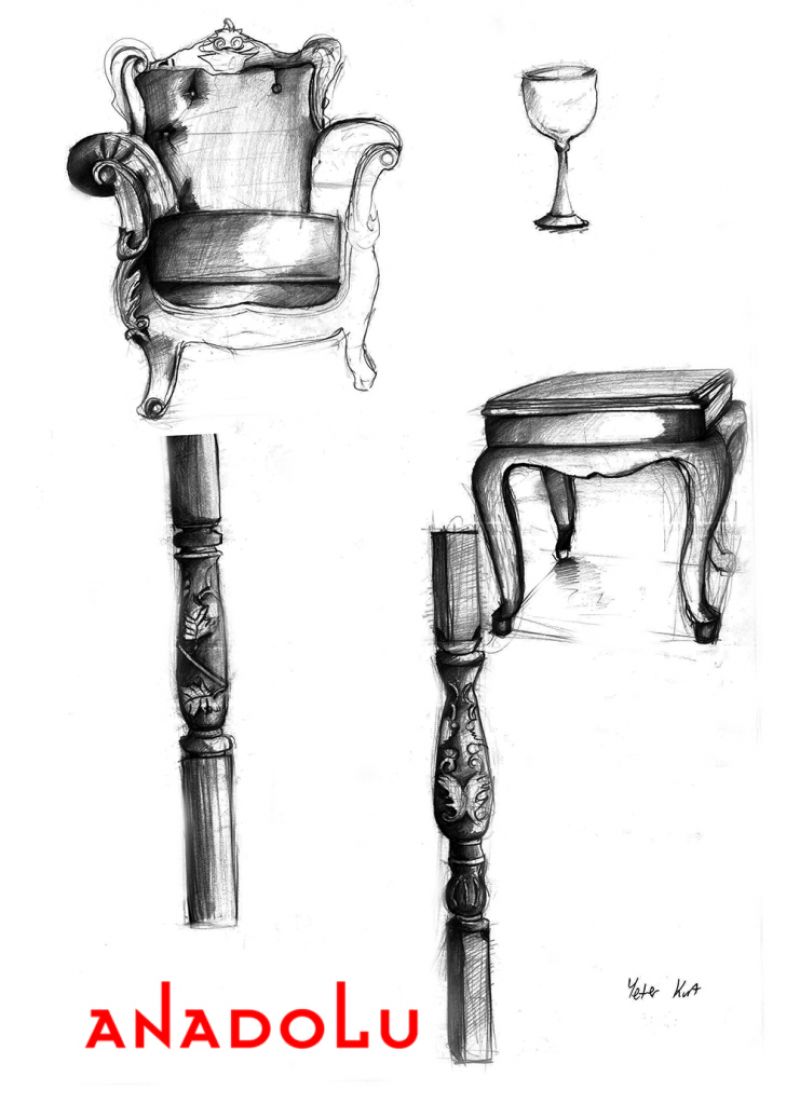 Karakalem Mobilya Tasarımı Çizim Örnekleri Çukurova